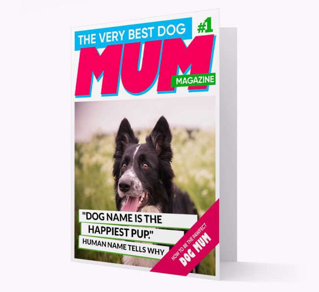 'Very Best Dog Mum Magazine' - Personalised {breedFullName} Card